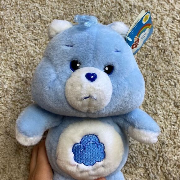NWT VTG 2002 Care Bears 10"  Grumpy Bear  Blue Rain Cloud Stuffed Animal - Picture 3 of 8